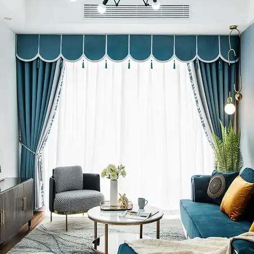 轻奢2020客厅主卧帘头奢风现代简约北欧高档定制窗帘