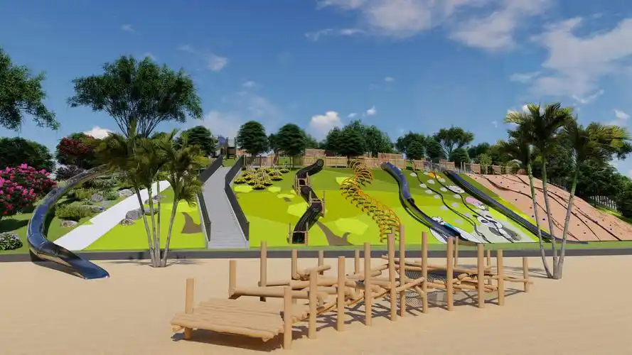 桃源集亲子小镇娱乐项目效果图吴立群副区长强调,目前桃源集亲子小镇