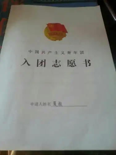 谁会写2014的入团申请书
