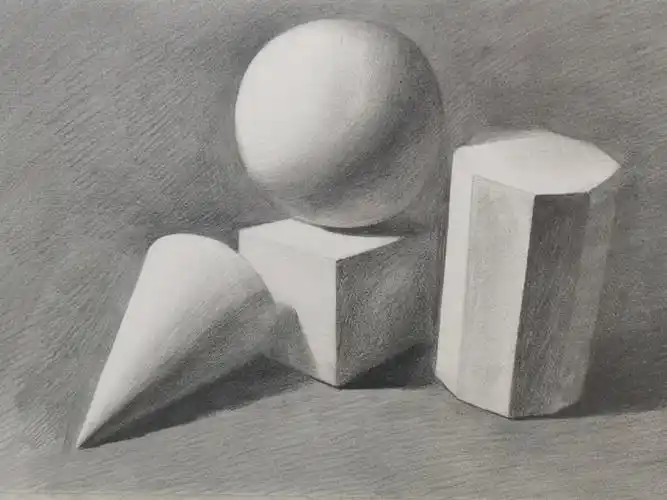 素描四个物体组合