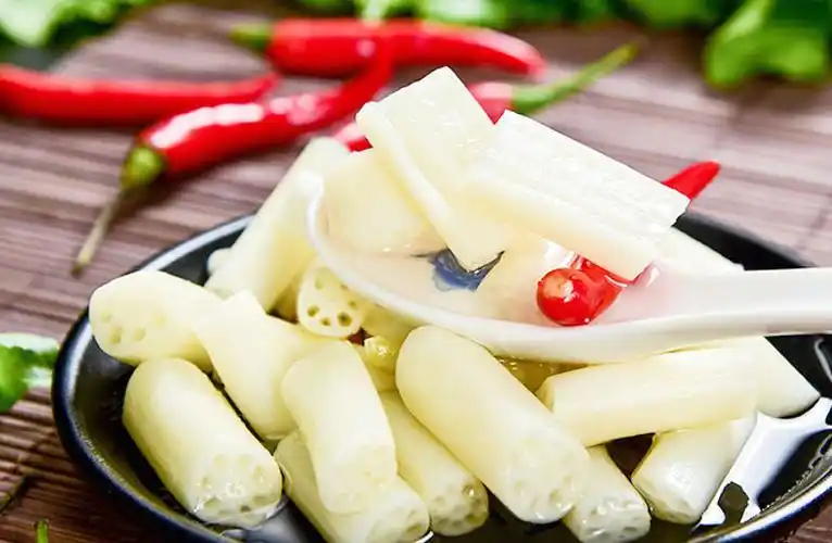 青樱红荔泡椒藕带湖北特产莲藕新鲜藕尖小莲藕凉菜酸辣泡菜下饭菜 泡