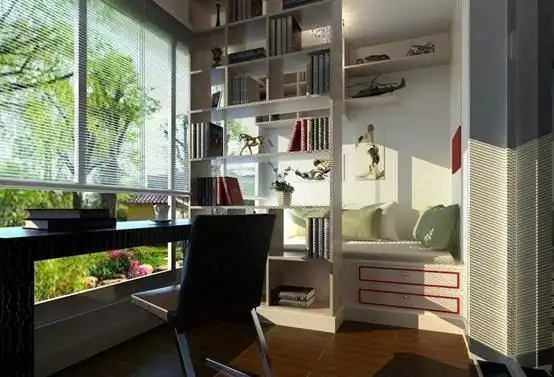 阳台改书房