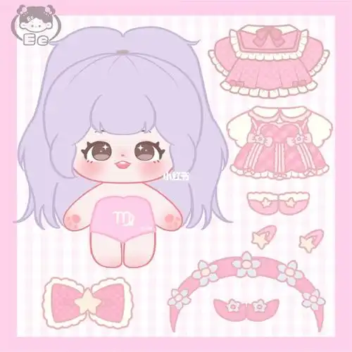 棉花娃娃稿  #棉花娃娃娃衣  #换装贴纸  #换装素材  #换装游戏