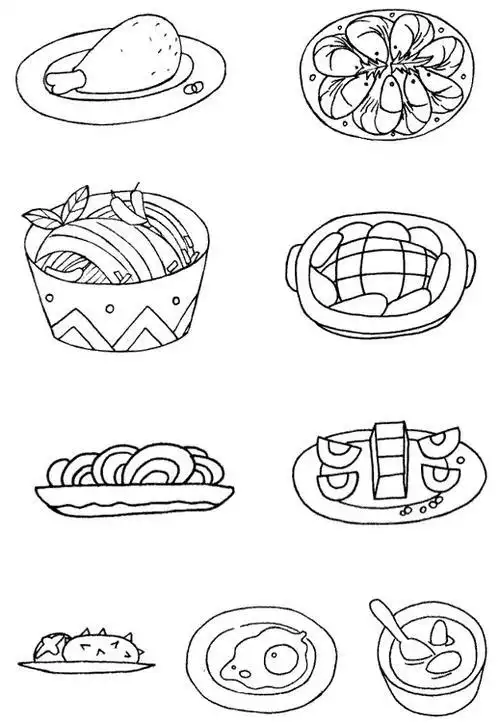 中餐怎么画简笔画图解学校午餐简笔画中餐怎么画简笔画图解幼儿人简笔