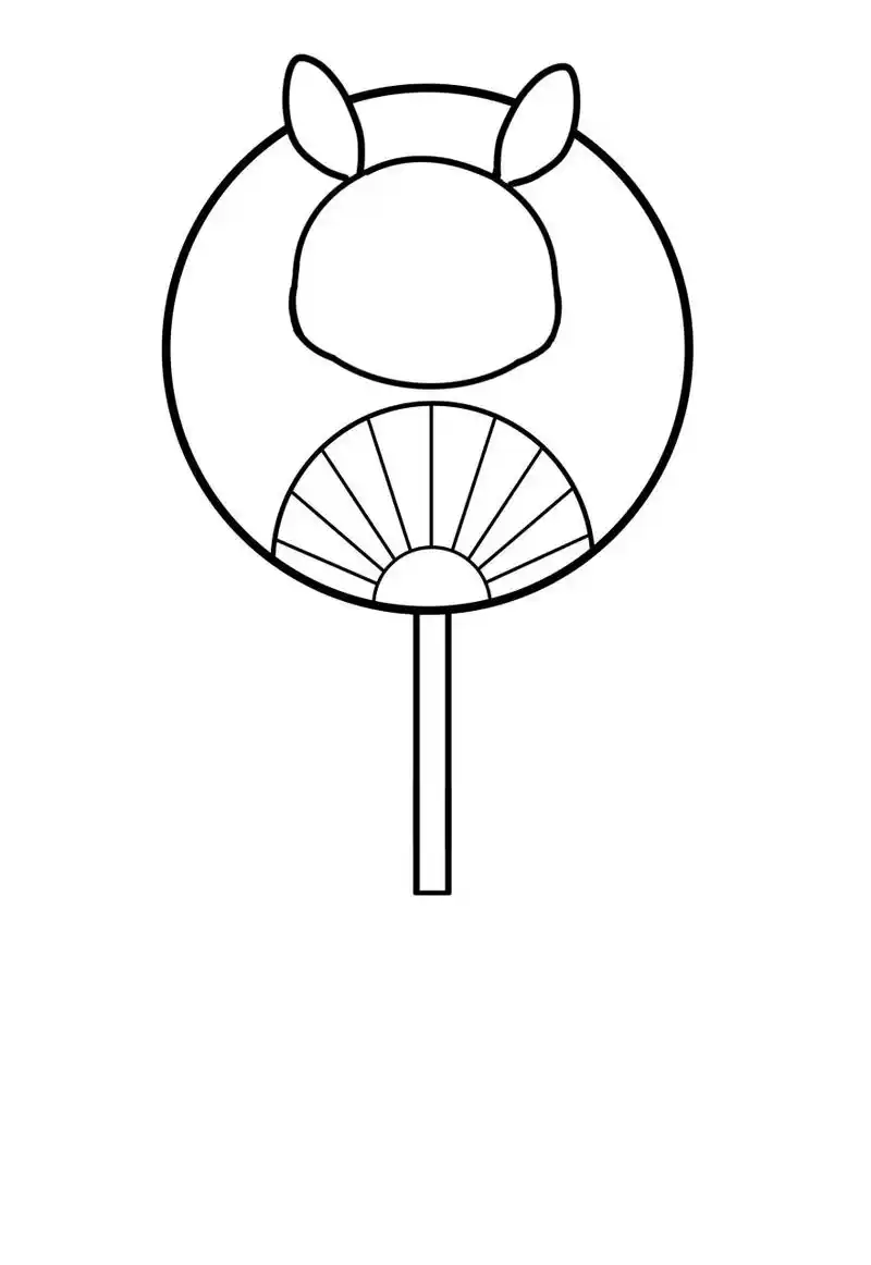 可爱小兔子团扇 简笔画 怎么会有这么可爱的扇子呀7815,粉兔兔