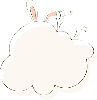 米色卡通兔子边框纹理