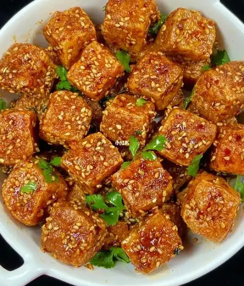 减脂馋油炸食品的脆皮豆腐