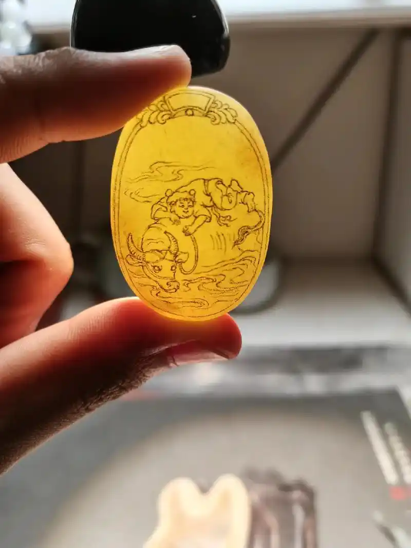 《牧牛图》设计稿#玉石魅力 #手工雕刻  - 抖音