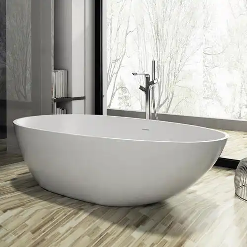 式浴缸薄边独立式成人卫生间浴缸 酒店民宿椭圆型情侣泡澡图片大全