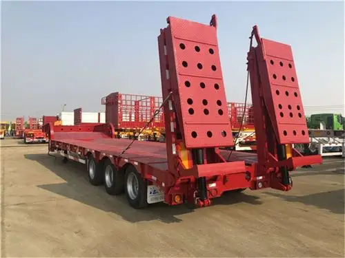 五线十桥低平板半挂车山东鸿盛厂家直销报价优惠多