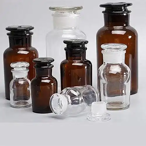 促销磨砂口实验试剂瓶 白色广口瓶棕色化学实验瓶 土壤样品玻璃瓶