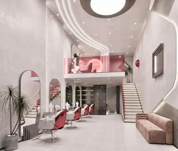 30平米美发沙龙#美发工作室 # #美发店装修效果图 #网红 - 抖音