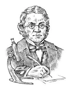 戴眼镜的老年科学家教授.一个男人的肖像.复古维多利亚风格.