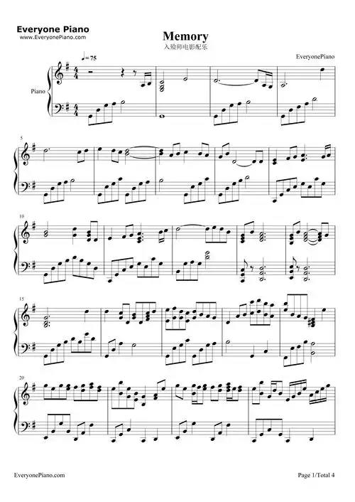 memory-记忆五线谱预览1