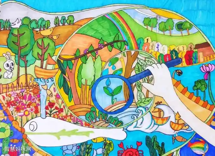我爱大自然 小学生环保主题绘画优秀作品