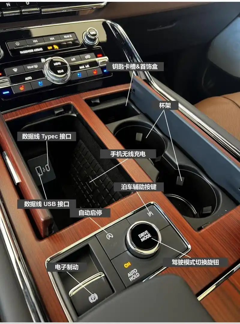 林肯领航员内饰按键图解大全!