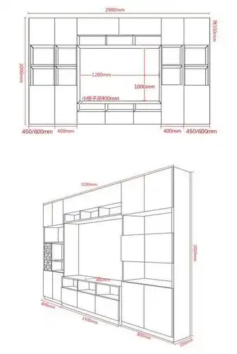 昭鑫电视柜书柜自由组合墙现代简约客厅多功能北欧适家电视机柜-tmall