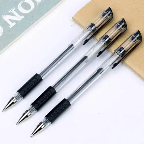 中性笔写字笔学生用黑笔水笔文具用品碳素笔办公用笔签字笔简约工厂