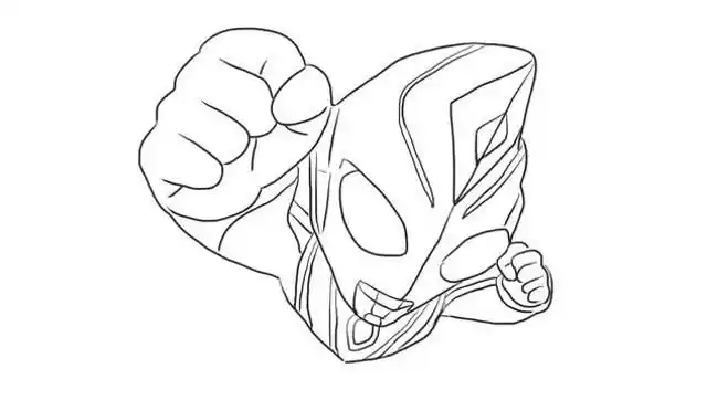 戴拿奥特曼儿童亲子简笔画