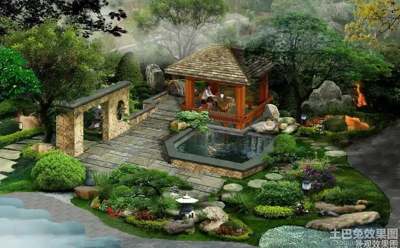 别墅园林设计效果图大全图片设计图片赏析