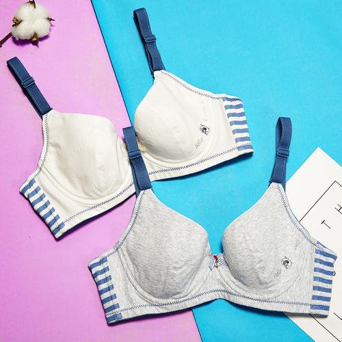 百伶百俐学生内衣发育少女软钢钢圈高中生大码聚拢文胸