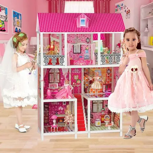 芭比娃娃玩具套装大礼盒娃娃屋 冰雪奇缘公主大别墅甜甜屋过家家洋