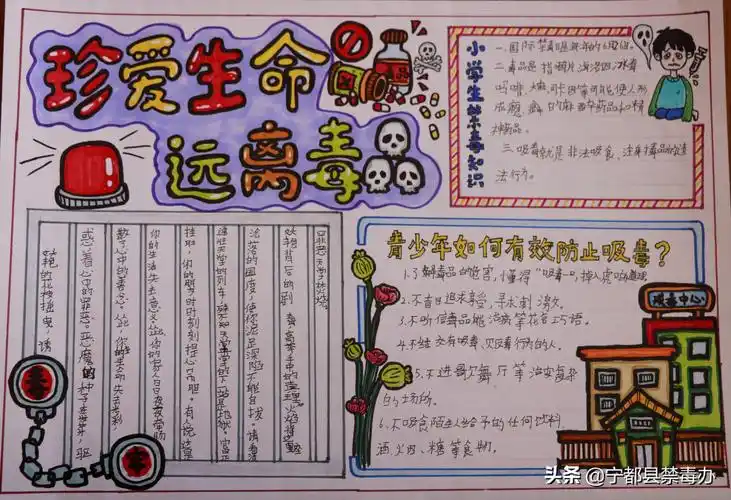 禁毒手抄报简单又漂亮内容(全国一等奖毒品的危害有哪些)