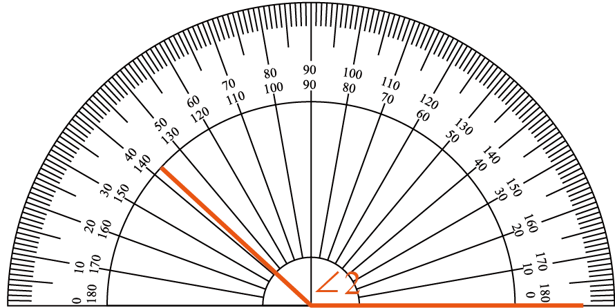 小明在量角器上画了一个30度的角角1表示如下图