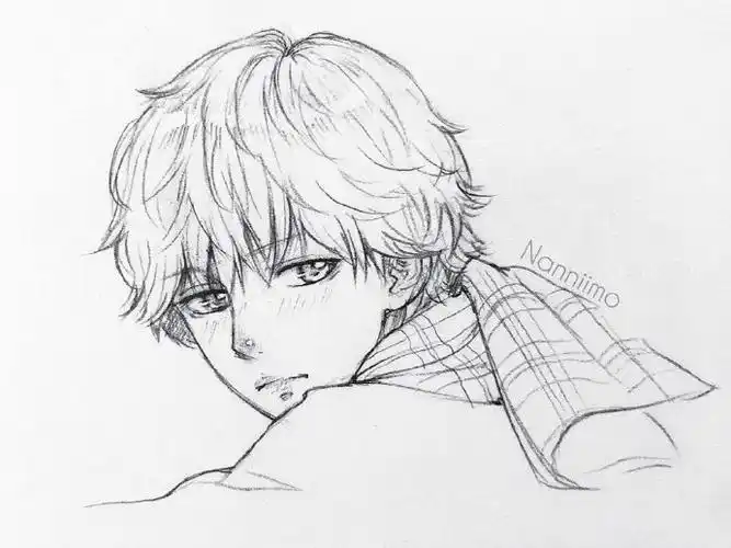 动漫男生怎么画好看,精选动漫男生线稿临摹素材