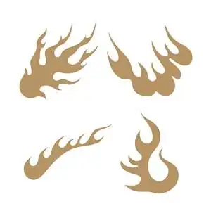 4种经典中国风火纹矢量素材