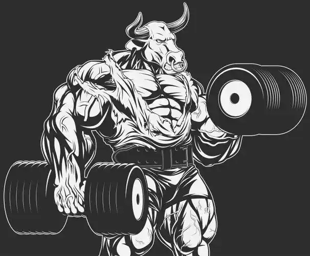 矢量肌肉健美者图片-矢量举着哑铃强壮的狗素材-高清图片-摄影照片-寻