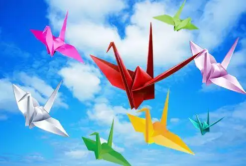 质感千纸鹤psd分层素材下载