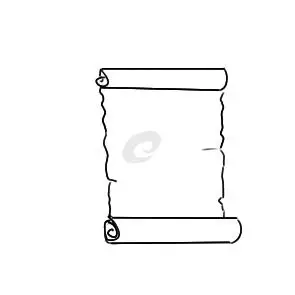 牛皮纸羊简笔画-羊皮卷纸简笔画