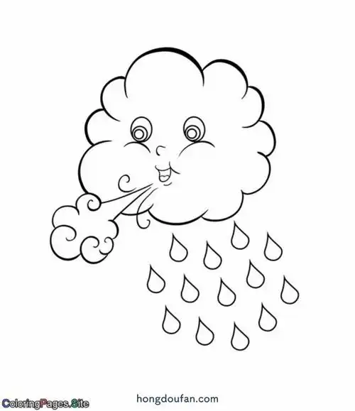 刮大风要如何画5张大风吹简笔画大全