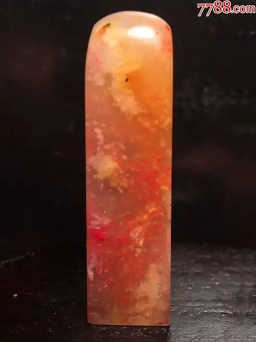 昌化鸡血石冰糖玻璃冻印章料23g软地老货手工好刻稀缺品种