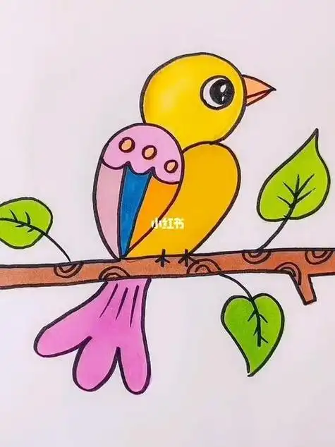 怎么画小鸟简笔画步骤小鸟简笔画彩色的颜色小鸟简笔画彩色图解小鸟有