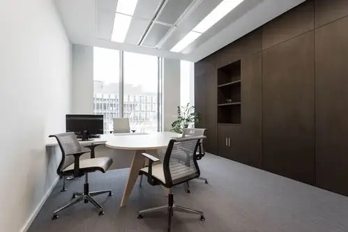 现代设计风格董事长办公室瓷砖背景墙装修效果图