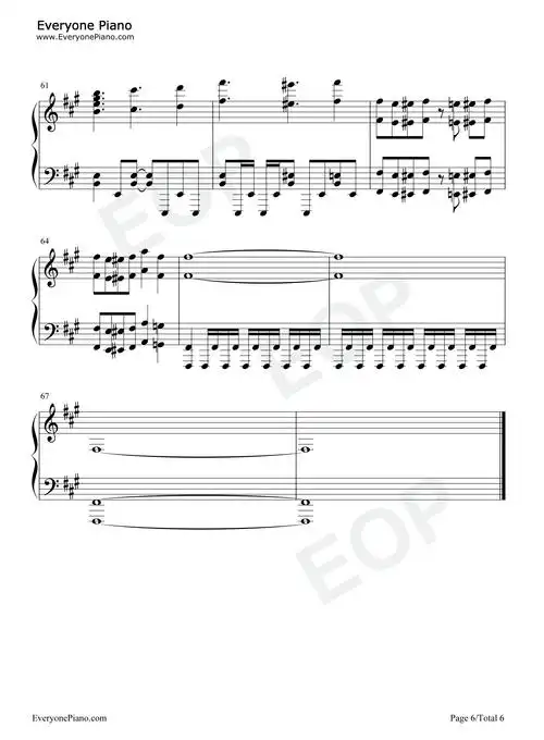 刺客-伍六七之玄武国篇op五线谱预览6-钢琴谱文件(五线谱,双手简谱