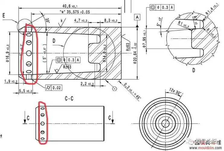 圆管侧面圆孔用什么结构冲压?
