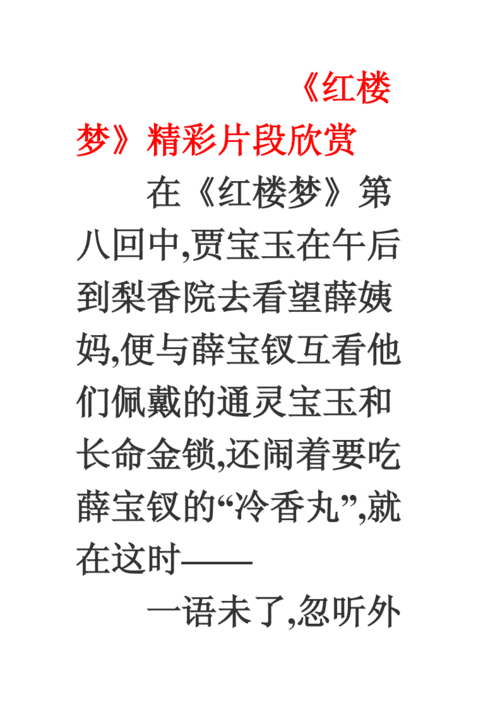 《红楼梦》精彩片段欣赏.doc