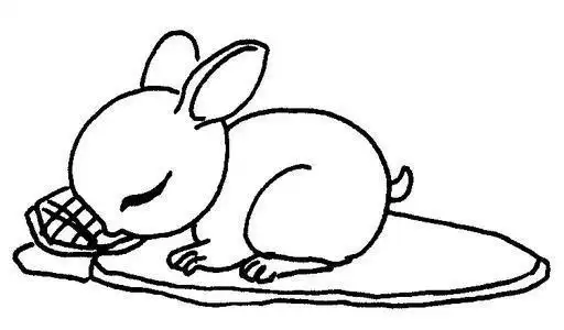 小兔子在睡觉儿童画图片_小兔子在睡觉儿童绘画图集