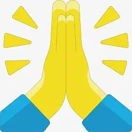 矢量图双手合十祈祷