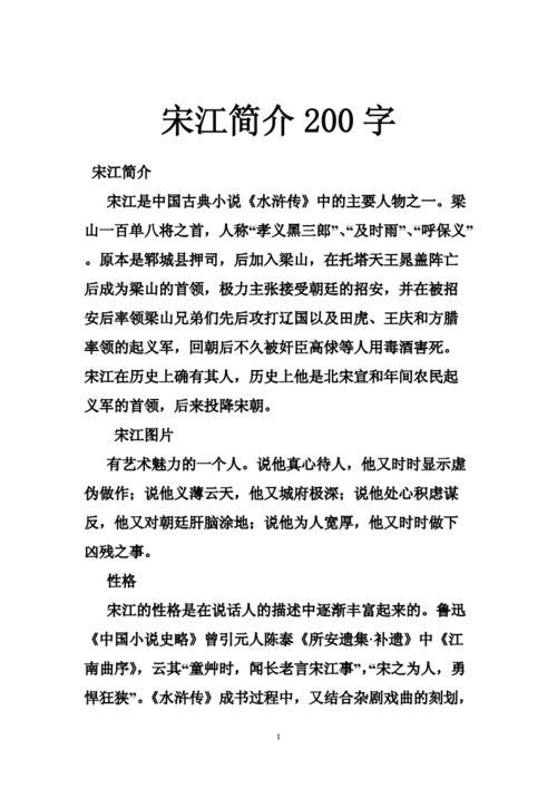 宋江简介200字doc40页