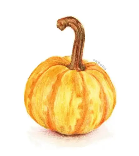 彩铅画画一个万圣节的南瓜吧