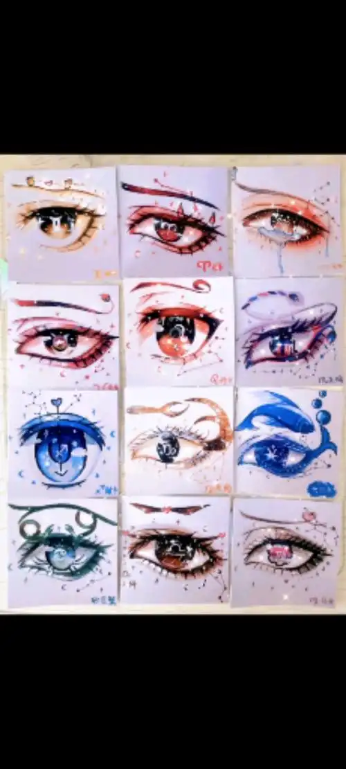 九星冰羽十二星座眼睛都是原创哦