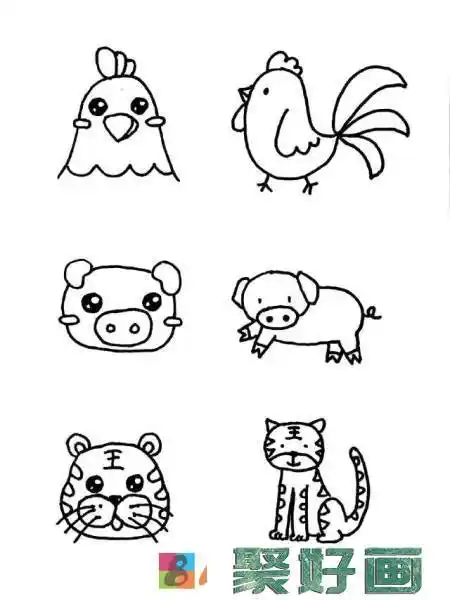 18种小动物简笔画图片素材大全怎么画简笔画教程