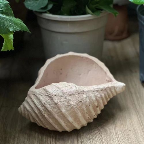 纯手工欧式复古粗陶罗马柱浮雕红陶花盆花卉园林家居绿植园艺装饰