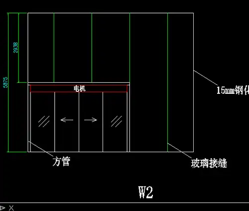 玻璃电动感应门上面有大立面玻璃门时应该如果处理