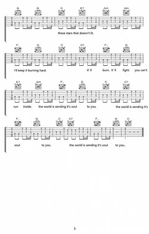 《send吉他谱_《我的机器人女友》插曲_弹唱六线谱》吉他谱