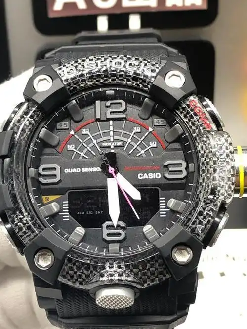 casio卡西欧 g-shock gg-b100系列 zhong极硅胶运动指针电子表,碳纤维